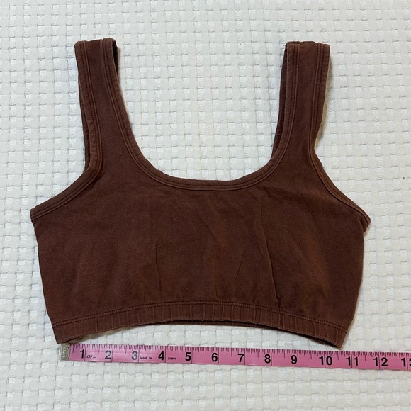 ARQ Full Coverage Bra Organic Cotton Stretch Made In USA Brown Women’s Sz Medium - Picture 6 of 7